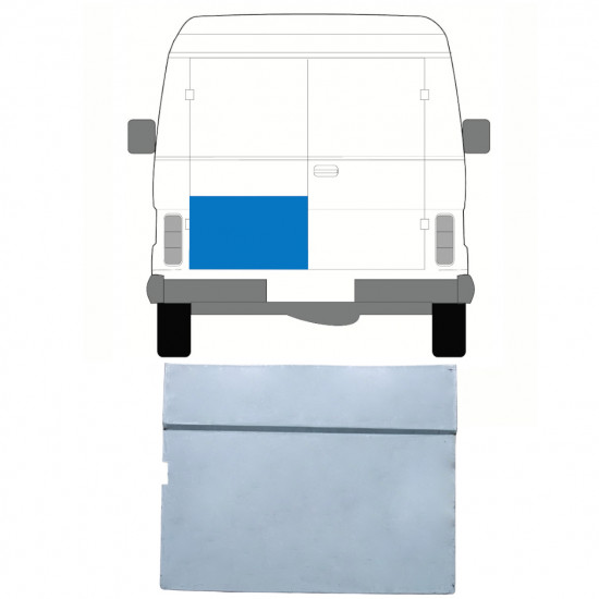 Hátsó ajtó javító panel hoz Volkswagen LT 1975-1996 / Bal 8967