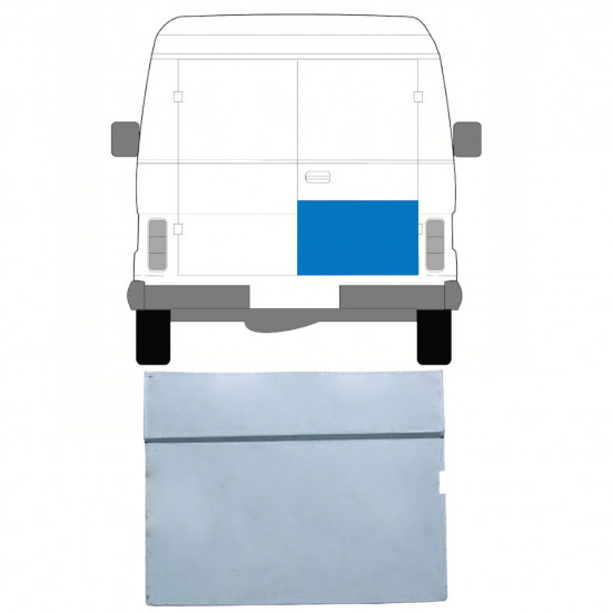 Hátsó ajtó javító panel hoz Volkswagen LT 1975-1996 / Jobb 7956