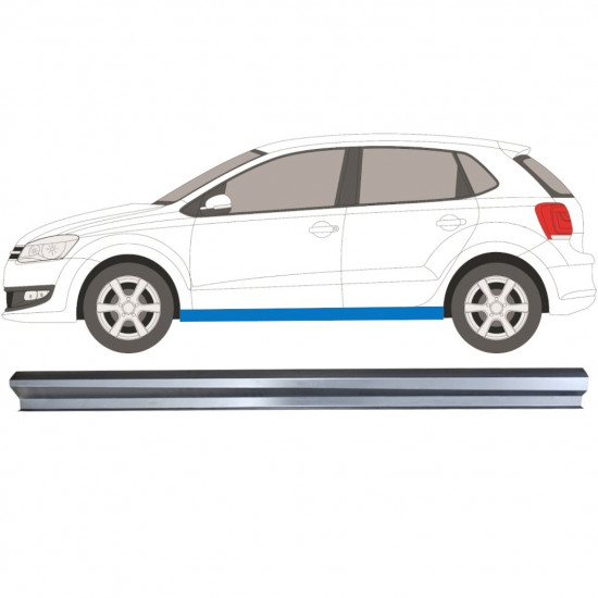 Küszöb javító panel hoz Volkswagen Polo 2009-2017 / Bal 12909