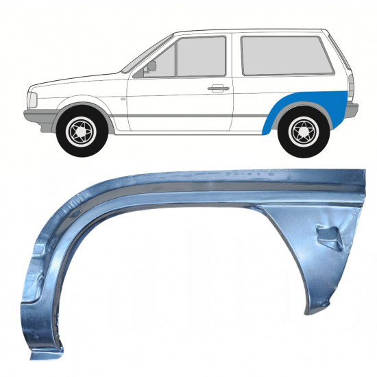 Hátsó sárvédő javító panel hoz VW Polo 1981-1984 / Bal 7117