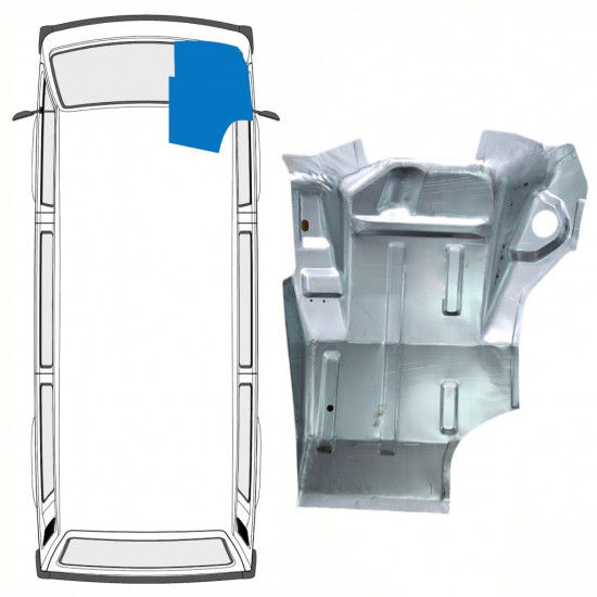 Alsó karosszéria padló javító panel hoz VW Transporter T3 1979-1992 / Jobb 8670