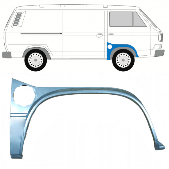 Első sárvédő javító panel hoz VW Transporter T3 1979-1992 / Jobb 8164