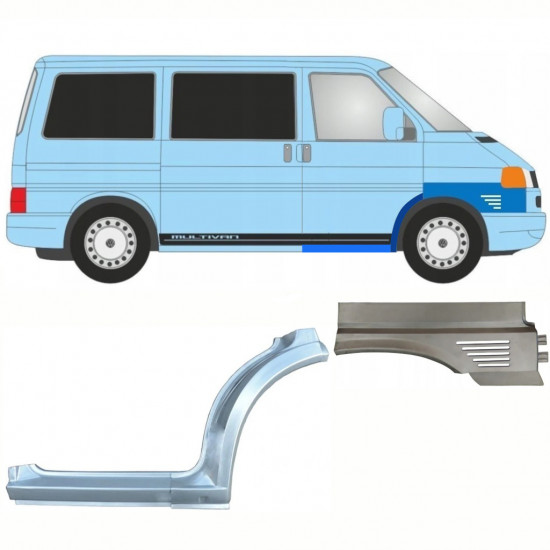 Küszöb és első-hátsó sárvédő javító panel hoz VW Transporter T4 Caravelle 1996- / Jobb / Készlet 10043