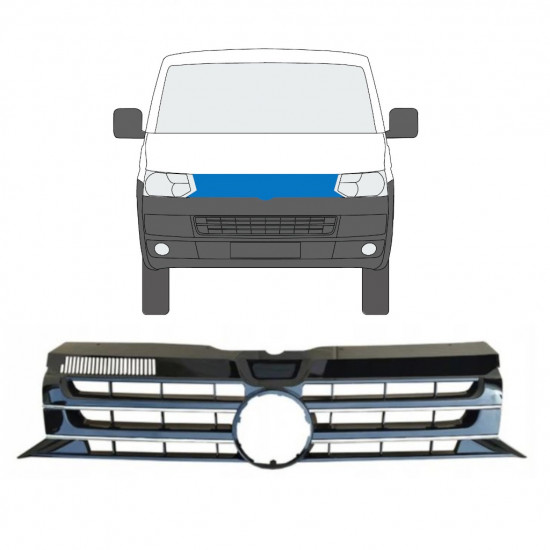 Hűtőrács hoz Volkswagen Transporter T5 2009-2015 8978