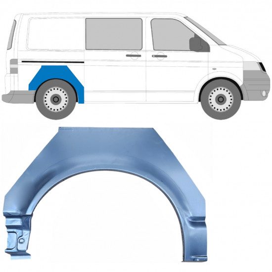 Hátsó sárvédő javító panel hoz VW Transporter T5 2003-2015 / Jobb 5383