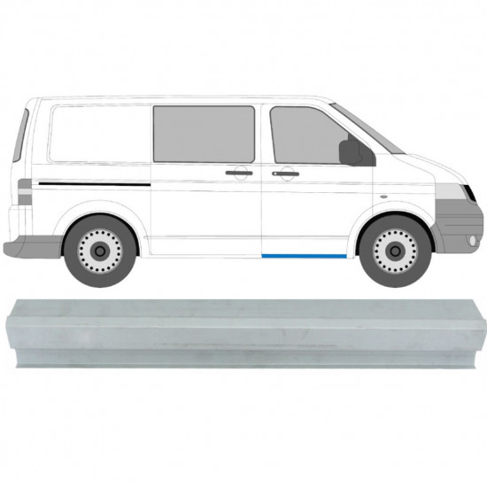 Első ajtó küszöb javító panel hoz VW Transporter T5 2003-2015 / Bal = Jobb (szimmetrikus) 8929