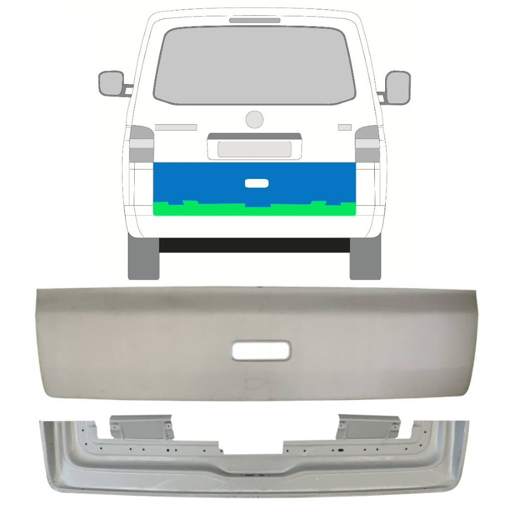 Belső És Külső Csomagtér Fedél Javító Panel Hoz Vw Transporter T5 2003- / Készlet 11532
