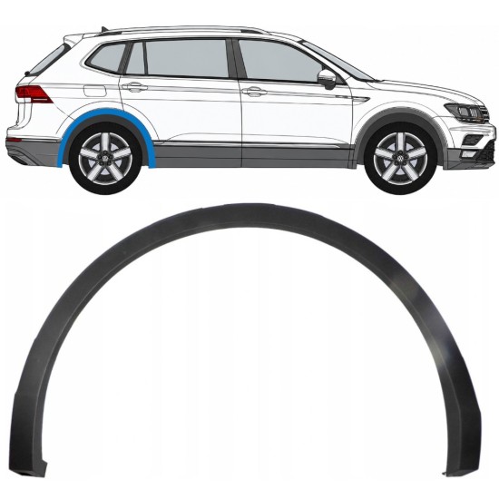 Hátsó sárvédő oldali díszítő elem hoz Volkswagen Tiguan 2016-2024 Allspace / Jobb 8193