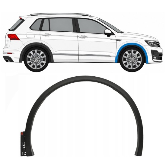 Jobb első sárvédő díszléc hoz Volkswagen Tiguan 2016-2020 R-Line / Jobb 14861