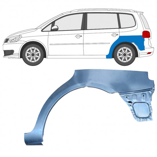 Hátsó sárvédő javító panel hoz VW Touran 2010-2015 / Bal 8195