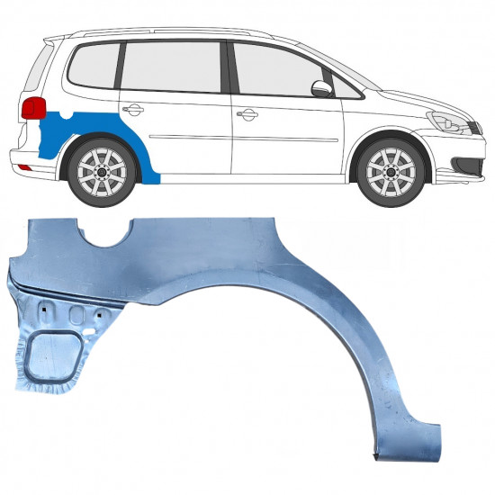 Hátsó sárvédő javító panel hoz VW Touran 2010-2015 / Jobb 8196