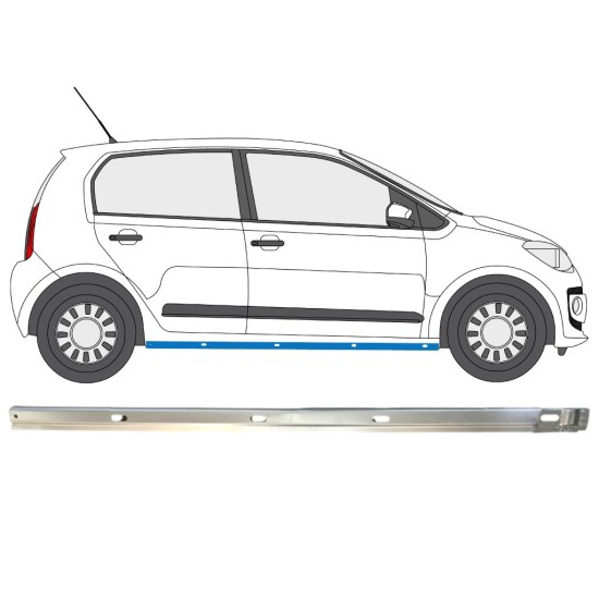 Belső küszöb javító panel hoz Volkswagen UP! 2011- / Jobb 14857 Belső küszöb javító panel hoz Volkswagen UP! 2011- / Jobb 14857