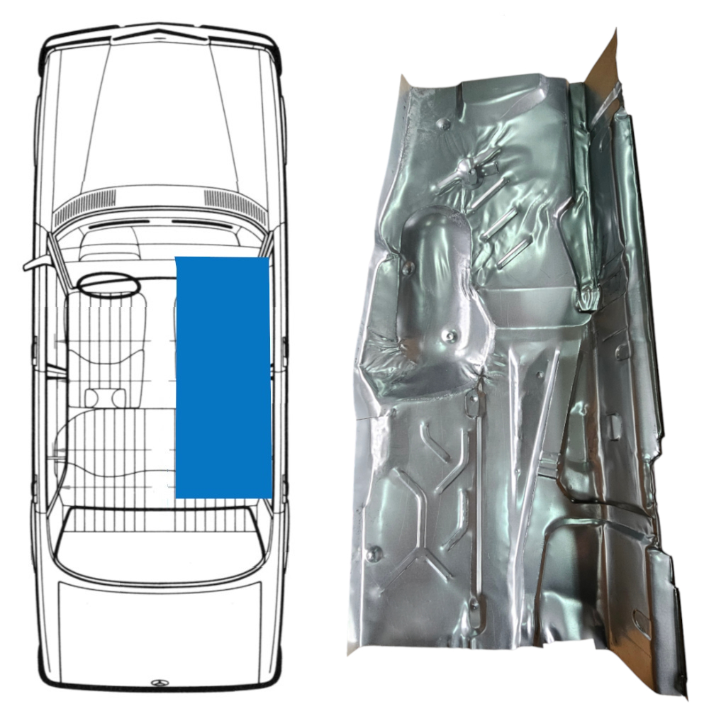 Padló Javító Panel Hoz Mercedes W123 1975-1985 / Jobb 8968