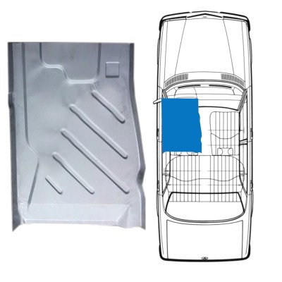 Alsó karosszéria padló javító panel hoz Mercedes W123 1975-1985 / Bal 16047