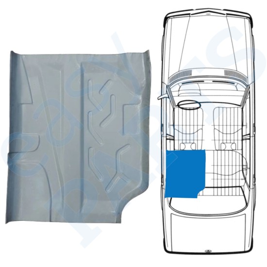 Alsó karosszéria padló javító panel hoz Mercedes W123 1975-1985 / Bal 16049