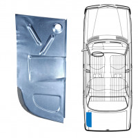 Csomagtér padló javító panel hoz Mercedes W123 1975-1985 / Bal 8686