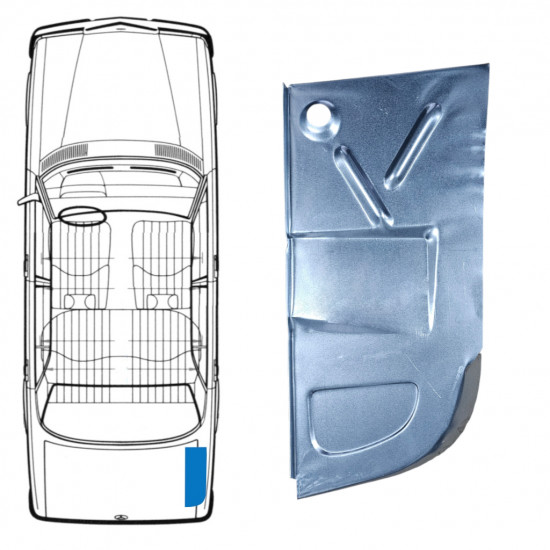 Csomagtér padló javító panel hoz Mercedes W123 1975-1985 / Jobb 8685