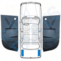 Csomagtér padló javító panel hoz Mercedes W123 1975-1985 / Bal+Jobb / Készlet 10353