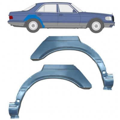 Hátsó sárvédő javító panel hoz Mercedes S-class 1979-1991 / Bal+Jobb / Készlet 9644