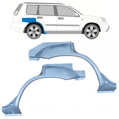 Hátsó sárvédő javító panel hoz Nissan X-TRAIL 2001-2007 / Bal+Jobb / Készlet 10129