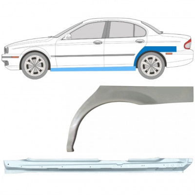 Küszöb és hátsó sárvédő javító panel hoz Jaguar X-Type 2001-2009 / Bal / Készlet 12621
