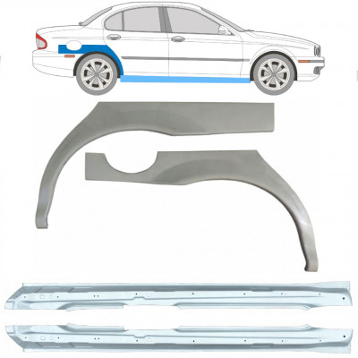 Küszöb és hátsó sárvédő javító panel hoz Jaguar X-Type 2001-2009 / Készlet 12622