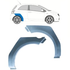 Hátsó sárvédő javító panel hoz Toyota Yaris 2006-2011 / Bal+Jobb / Készlet 11446