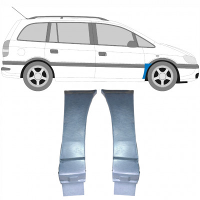 Első sárvédő javító panel hoz Opel Zafira 1999-2005 / Bal+Jobb / Készlet 9404