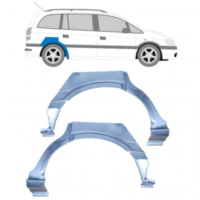 Hátsó sárvédő javító panel hoz Opel Zafira 1999-2005 / Bal+Jobb / Készlet 9403