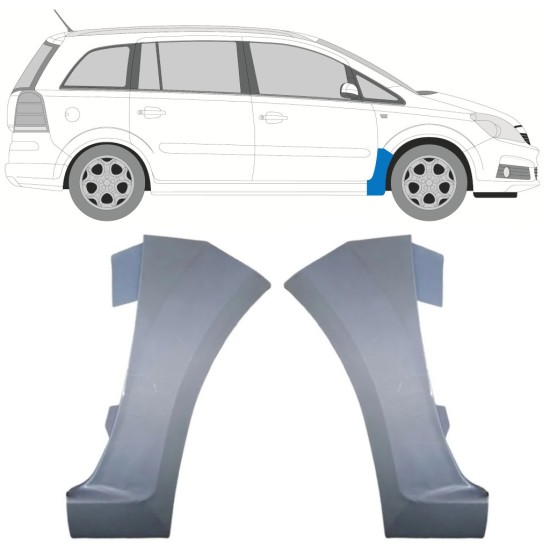 Első sárvédő javító panel hoz Opel Zafira B 2005-2012 / Bal+Jobb / Készlet 16852