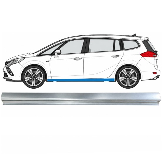 Alsó küszöb javító panel hoz Opel Zafira C 2012-2019 / Bal 17040