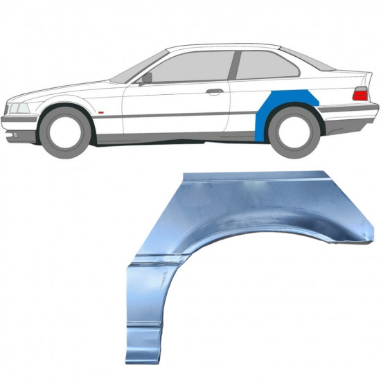 Hátsó sárvédő javító panel hoz BMW E36 3 Cabrio 1990-2000 / Bal / COUPE 6213