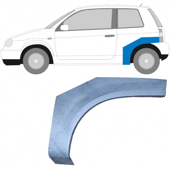 Hátsó sárvédő javító panel hoz VW Lupo Seat Arosa 1998-2005 / Bal 5048