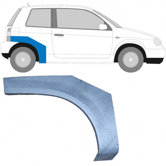 Hátsó sárvédő javító panel hoz VW Lupo Seat Arosa 1998-2005 / Jobb 5046