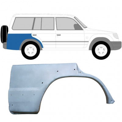 Hátsó sárvédő javító panel hoz Mitsubishi Pajero 1991-1999 / Jobb 5477